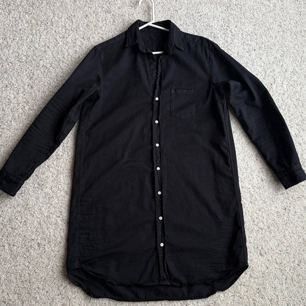FRANK & EILEEN Mary Shirtdress Black Famous Denim - Picture 5 of 15